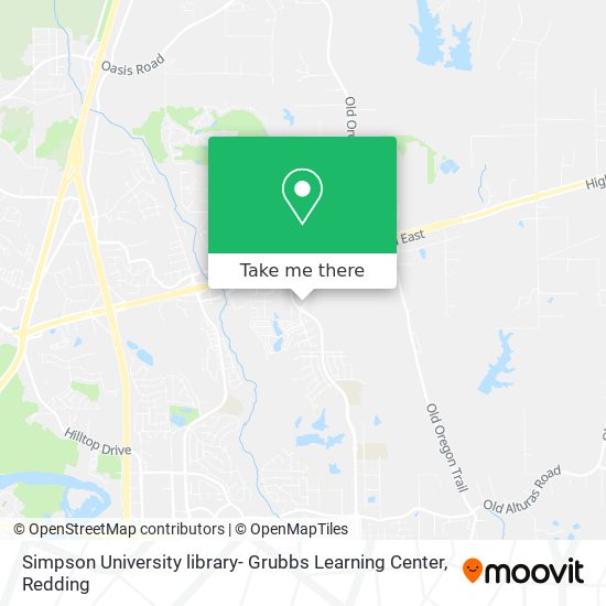 Mapa de Simpson University library- Grubbs Learning Center