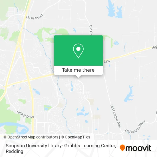 Simpson University library- Grubbs Learning Center map
