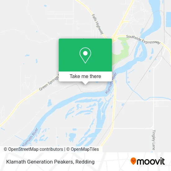 Klamath Generation Peakers map
