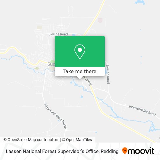 Lassen National Forest Supervisor's Office map