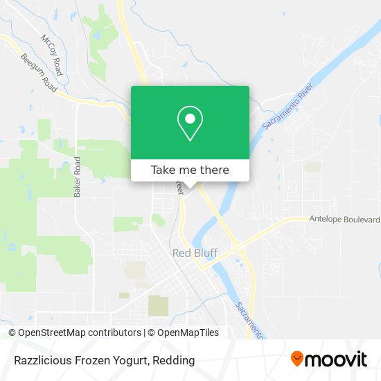 Razzlicious Frozen Yogurt map