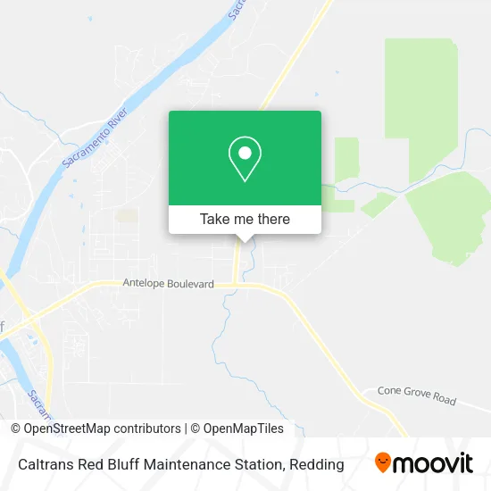 Caltrans Red Bluff Maintenance Station map
