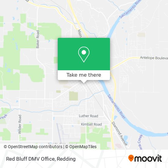 Red Bluff DMV Office map