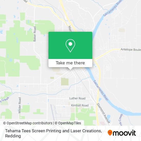 Tehama Tees Screen Printing and Laser Creations map