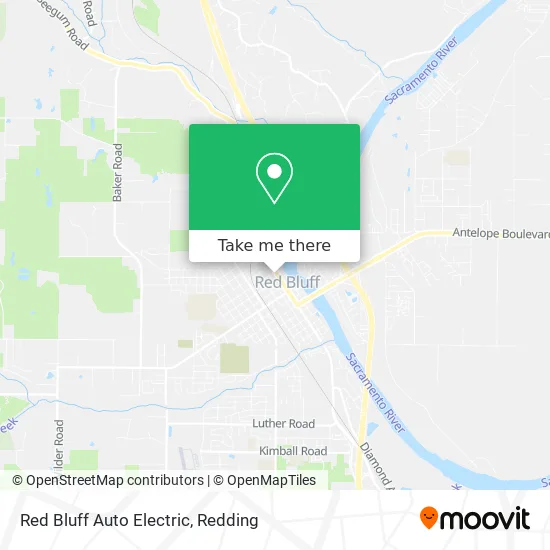 Red Bluff Auto Electric map