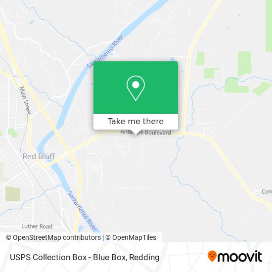 USPS Collection Box - Blue Box map