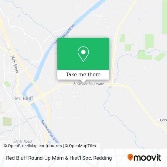 Mapa de Red Bluff Round-Up Msm & Hist'l Soc