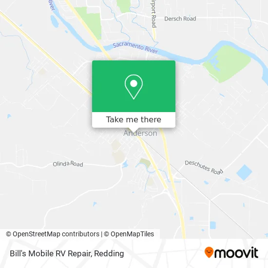 Bill's Mobile RV Repair map