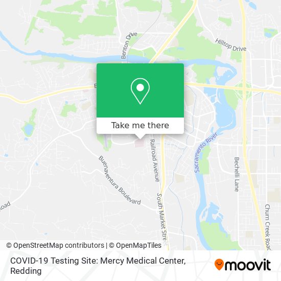 Mapa de COVID-19 Testing Site: Mercy Medical Center