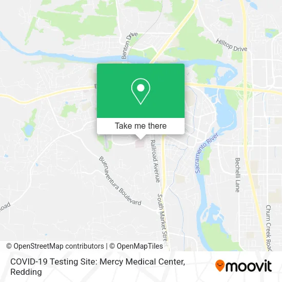 Mapa de COVID-19 Testing Site: Mercy Medical Center