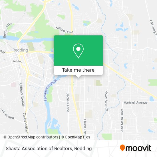 Shasta Association of Realtors map