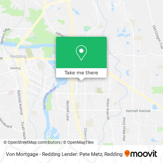 Mapa de Von Mortgage - Redding Lender: Pete Metz