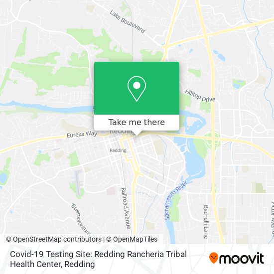 Covid-19 Testing Site: Redding Rancheria Tribal Health Center map