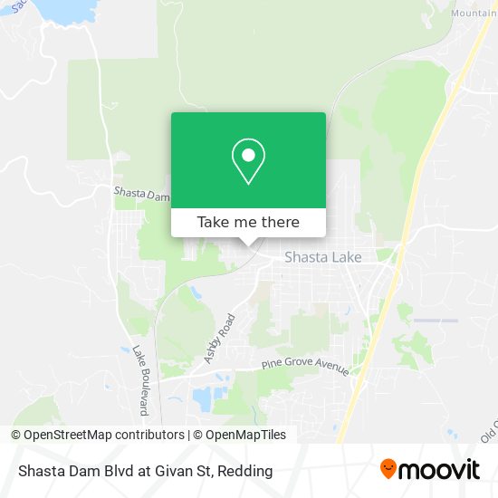 Mapa de Shasta Dam Blvd at Givan St