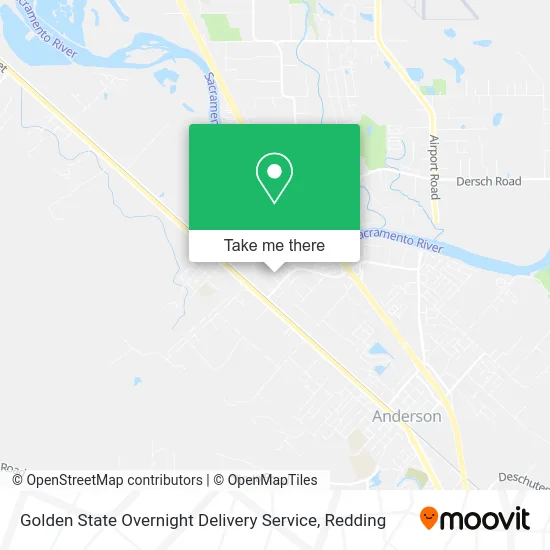 Golden State Overnight Delivery Service map