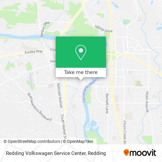 Redding Volkswagen Service Center map