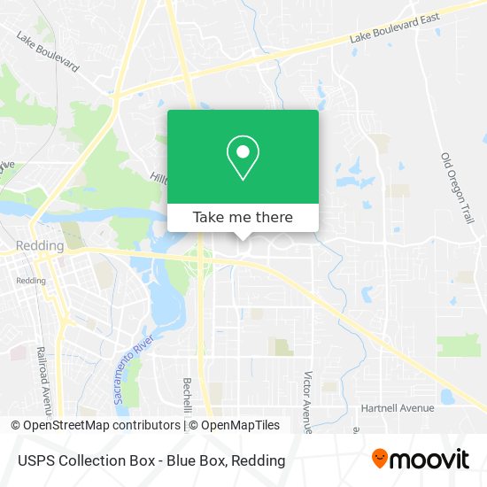 Mapa de USPS Collection Box - Blue Box