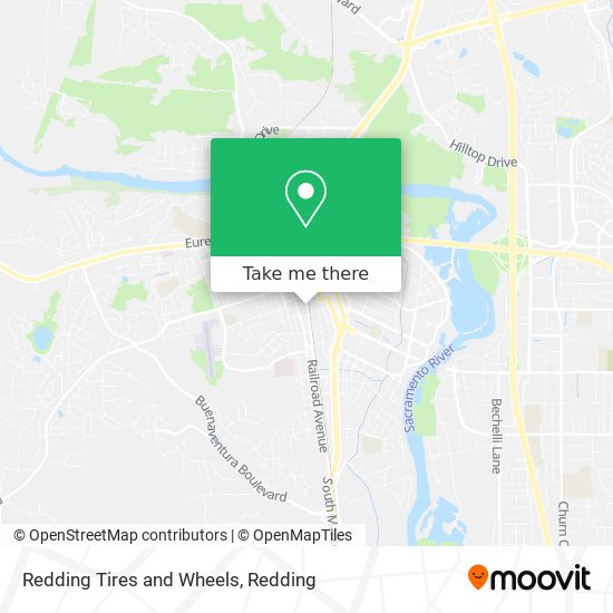 Redding Tires and Wheels map