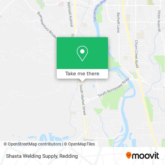 Mapa de Shasta Welding Supply