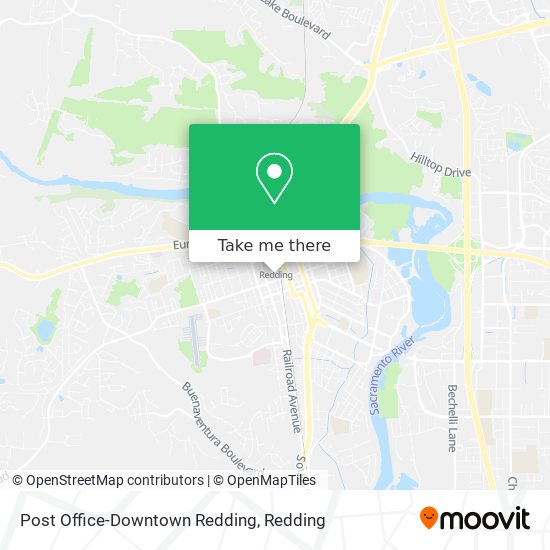 Post Office-Downtown Redding map