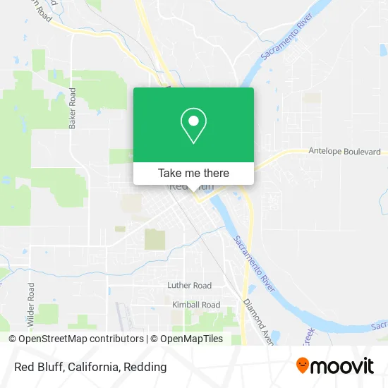 Red Bluff, California map