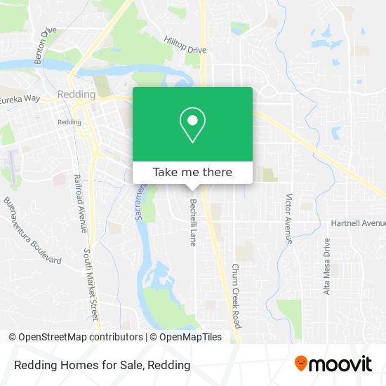 Redding Homes for Sale map