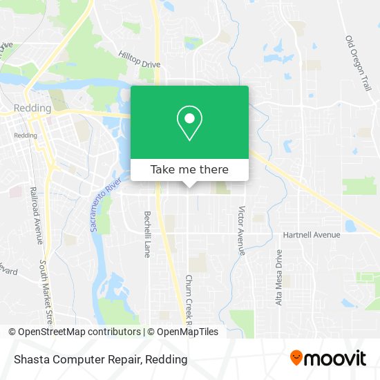 Mapa de Shasta Computer Repair