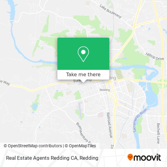 Real Estate Agents Redding CA map