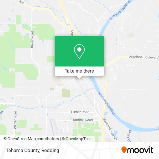 Tehama County map