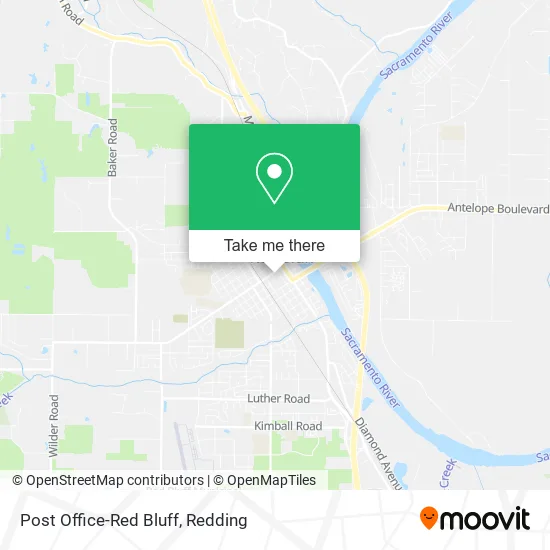 Mapa de Post Office-Red Bluff