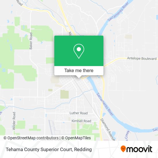 Tehama County Superior Court map