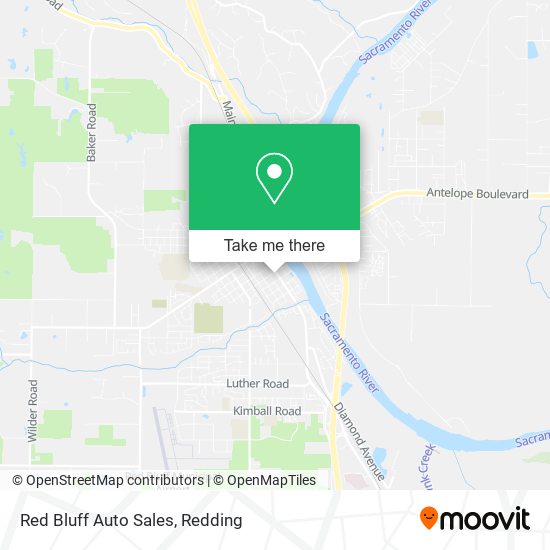Red Bluff Auto Sales map