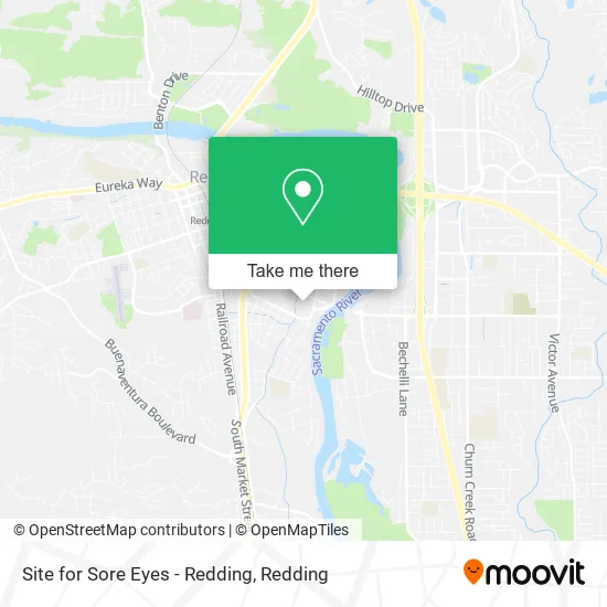 Site for Sore Eyes - Redding map