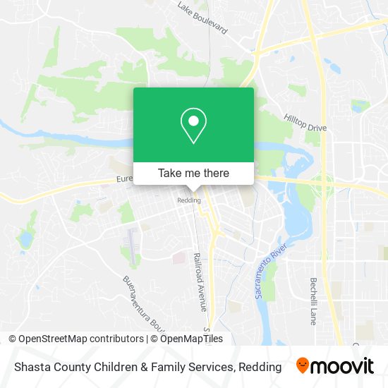 Shasta County Children & Family Services map