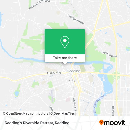 Redding's Riverside Retreat map