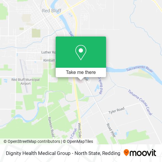 Mapa de Dignity Health Medical Group - North State