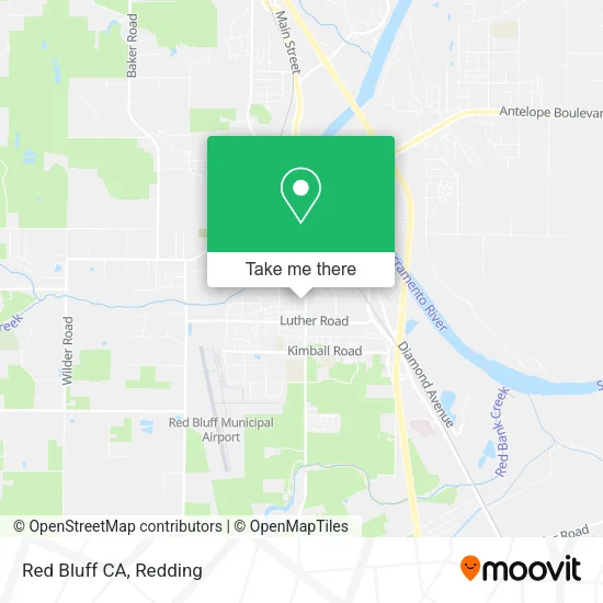 Red Bluff CA map