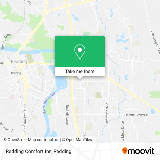 Redding Comfort Inn map