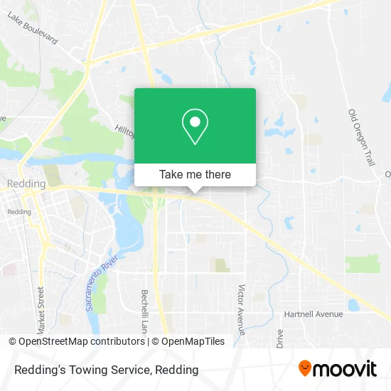 Redding's Towing Service map
