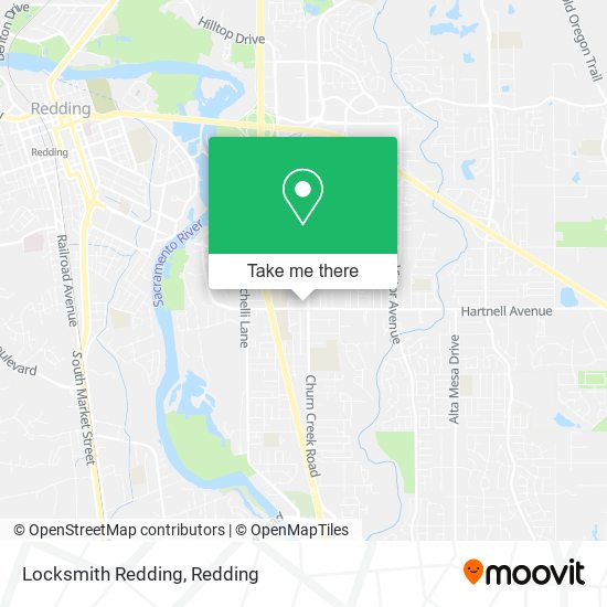 Locksmith Redding map