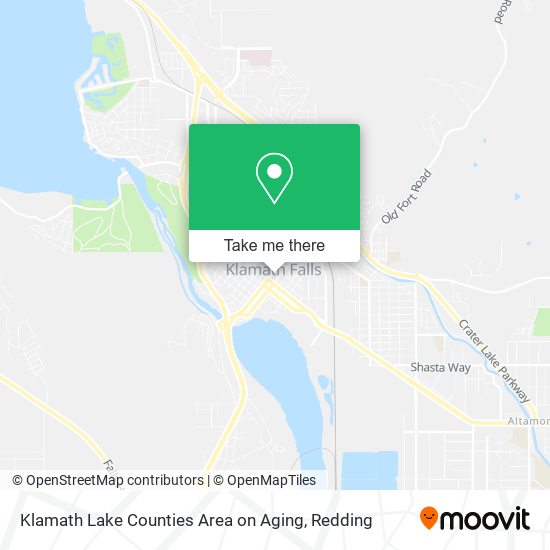 Klamath Lake Counties Area on Aging map