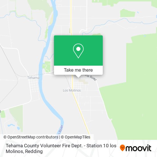 Tehama County Volunteer Fire Dept. - Station 10 los Molinos map