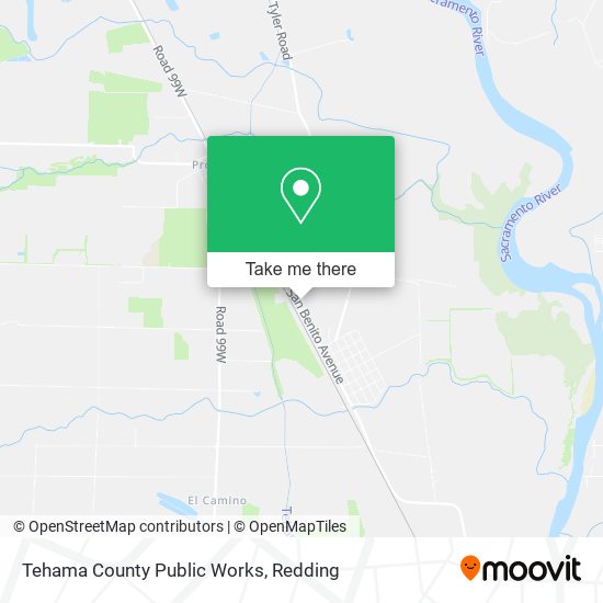 Mapa de Tehama County Public Works