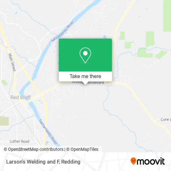 Larson's Welding and F map