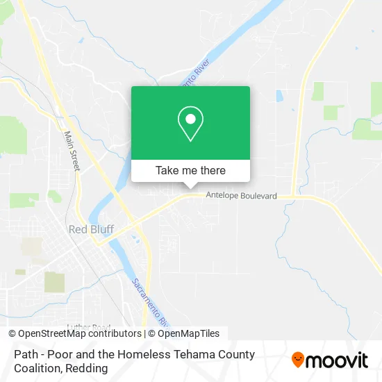 Path - Poor and the Homeless Tehama County Coalition map