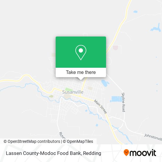 Mapa de Lassen County-Modoc Food Bank