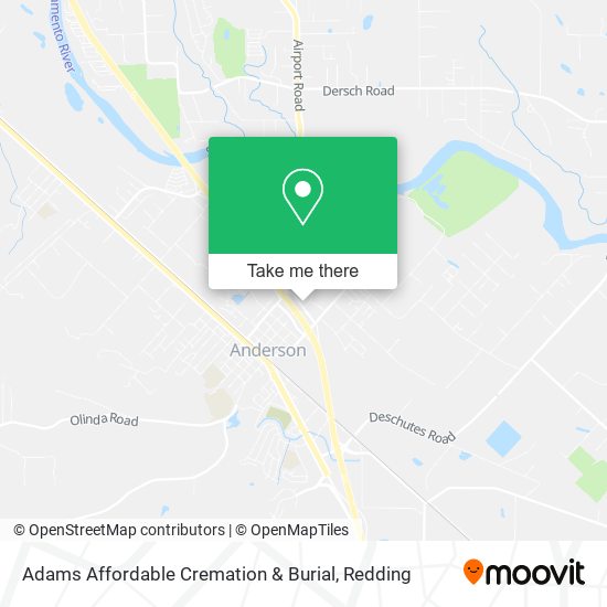Adams Affordable Cremation & Burial map