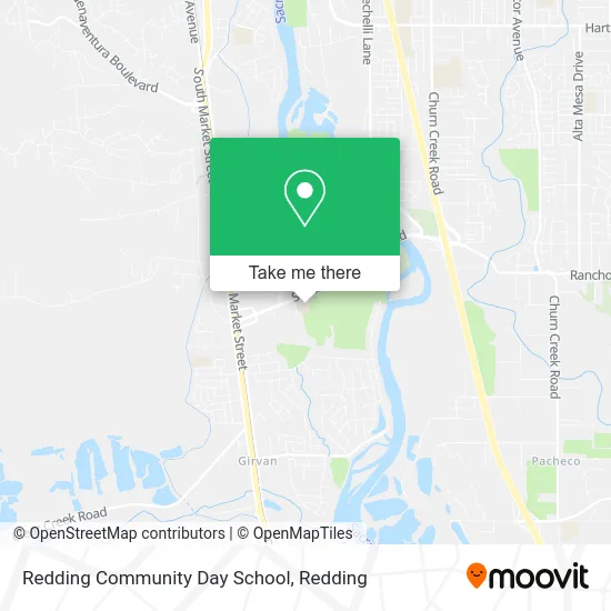 Redding Community Day School map