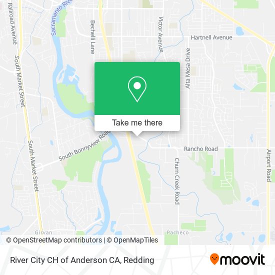 River City CH of Anderson CA map