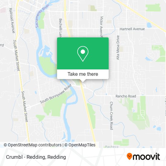 Crumbl - Redding map